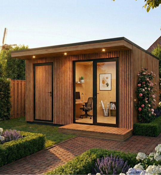 Modulair prefab tuinkantoor | Werken in eigen tuin | tiny.nl