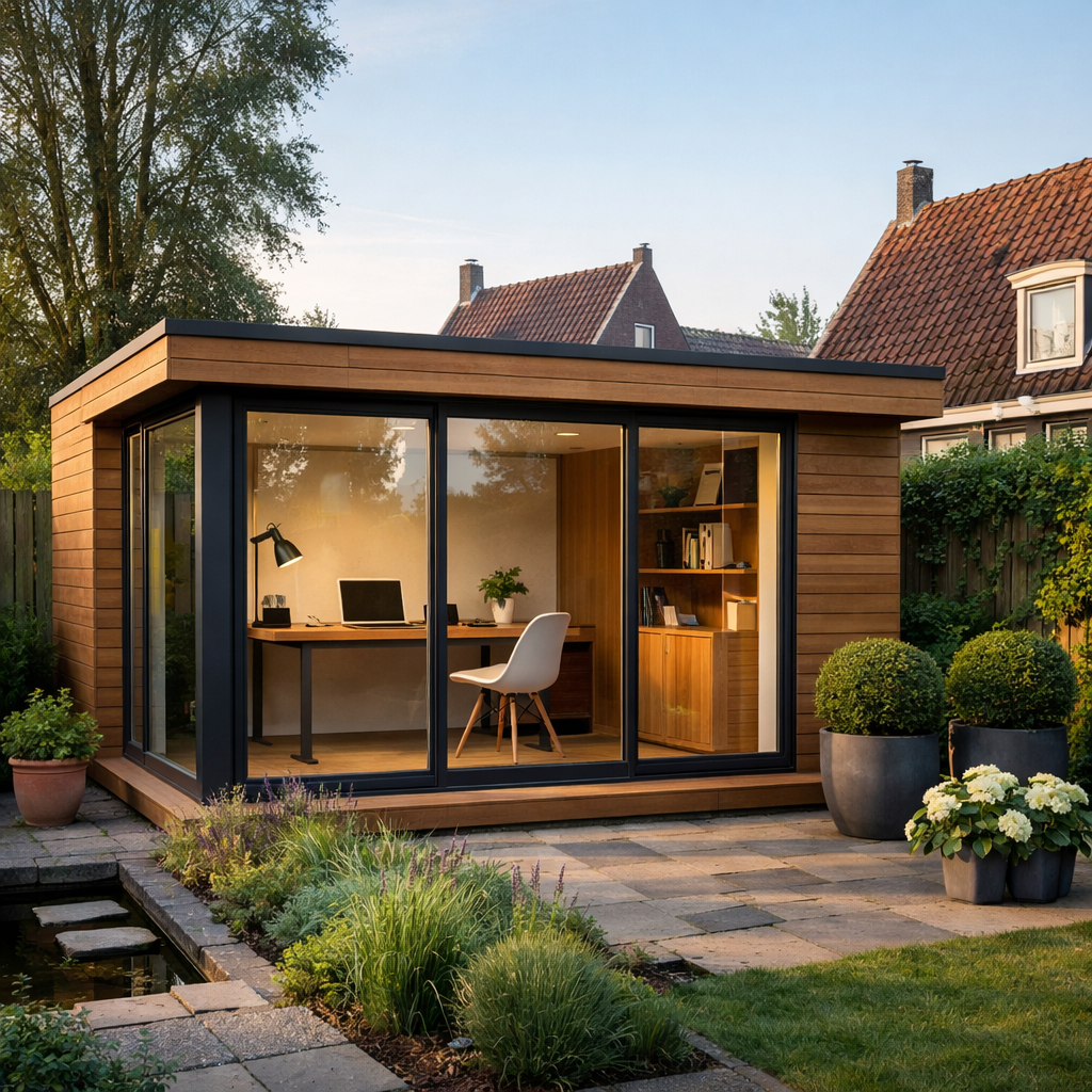 Een tuinkantoor plaatsen?