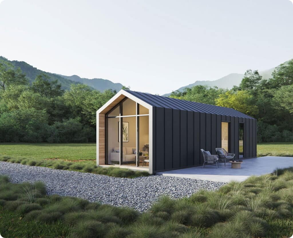 Tiny house buiten